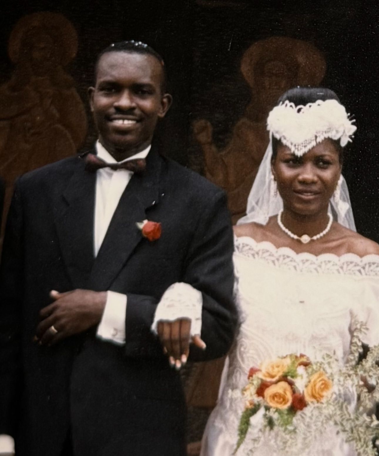 Wedding day and early UK years